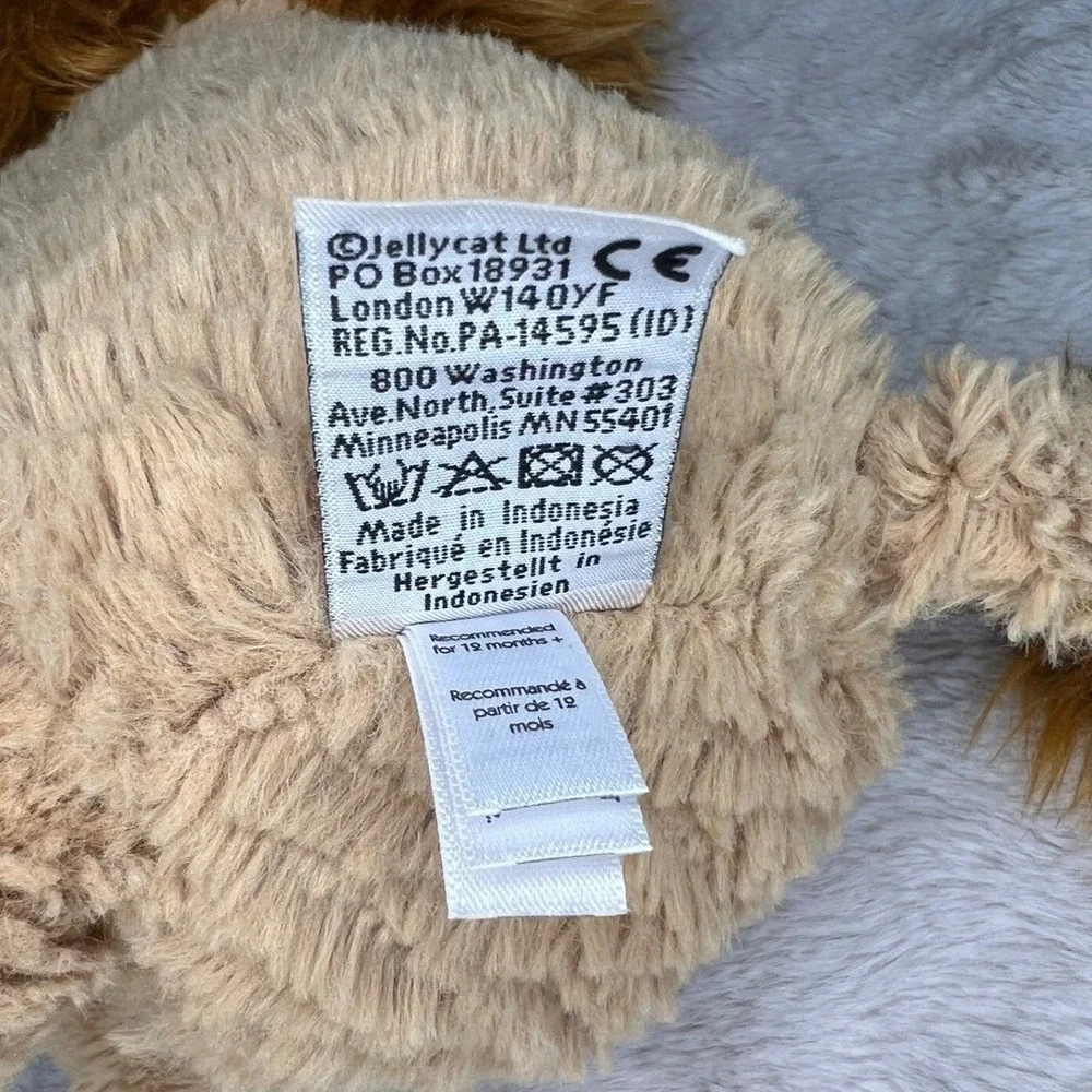 Retired Jellycat Lion Plush Stuffed Animal Medium Tan Orange Mane Collector Toy